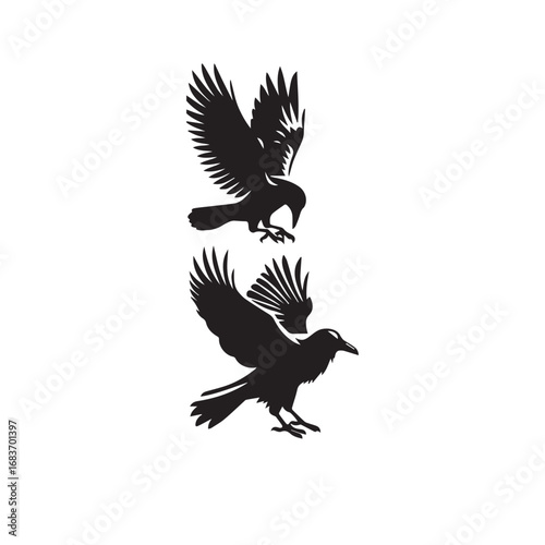 crow set silhouette tattoo,crow set silhouette png ,crow set silhouette flying ,crow set silhouette images	
