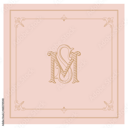 SM, MS, logo SM, Letter SM,  Monogram SM,Wedding Monogram, Wedding Logo, Logo Design , Monogram Vintage
