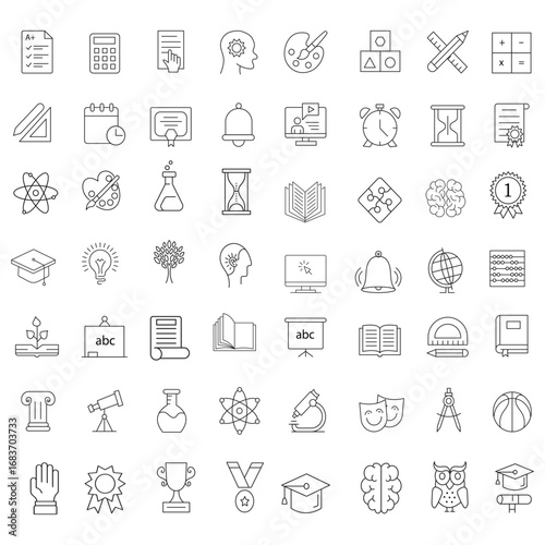 Book Line Icons Editable Stroke, Book line vector icon set. The set contains icons: Book, Audiobook, E-Reader, Studying, Tutorial, Personal Organizer, Diary, Reference Book.