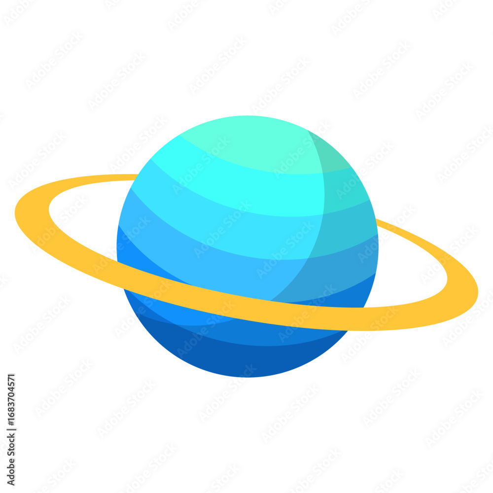 Fototapeta premium Illustration of Planet Saturn with Rings