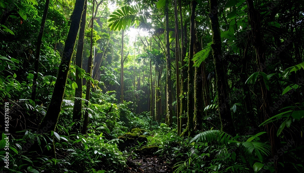 Fototapeta premium Lush rainforest canopy (1)