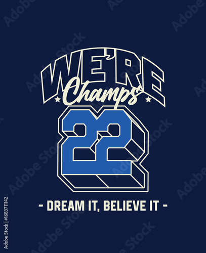 CHAMPS COLLEGE PRINTED T-SHIRT