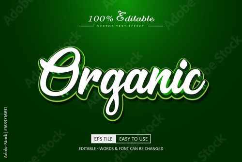 Organic Text Effect with Green Gradient