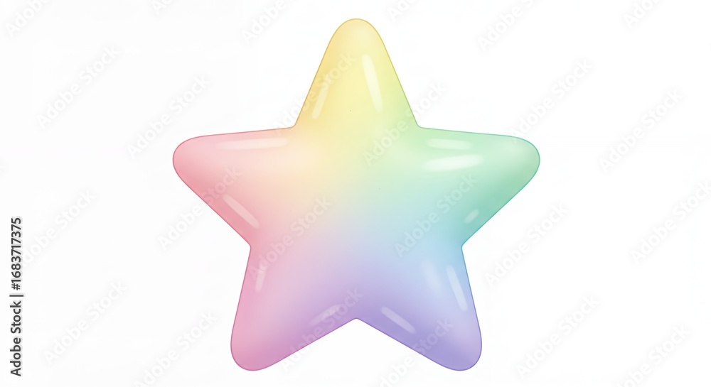 Obraz premium Colorful gradient star balloon