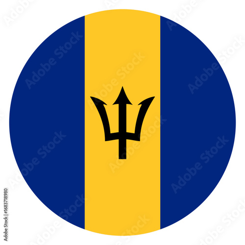 Flag of barbados circle
