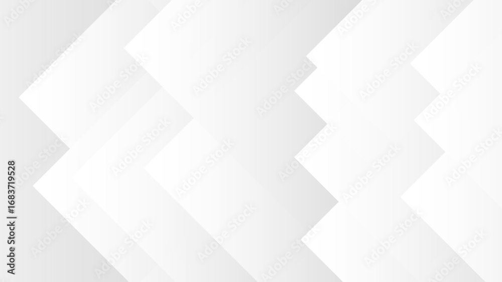 Obraz premium Abstract minimalist background featuring layered geometric shapes. White and light gray parallelograms with a soft gradient effect. Ideal for professional, business, or technology designs