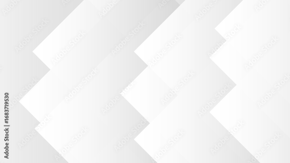 Obraz premium Abstract minimalist background featuring layered geometric shapes. White and light gray parallelograms with a soft gradient effect. Ideal for professional, business, or technology designs