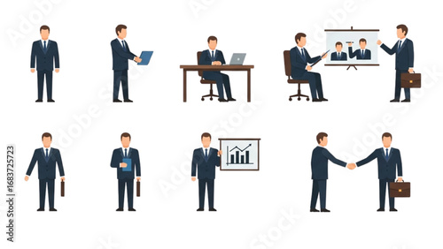 Middle Age Office Man Confident Professional Workplace Business