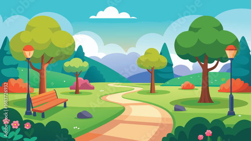 landscape with trees