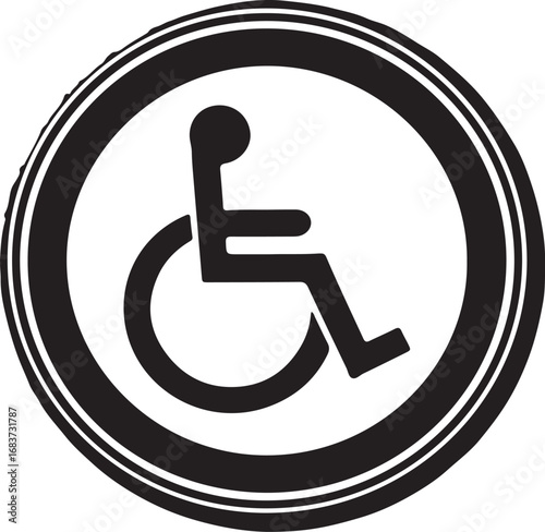 Accessible symbol for wheelchair users, a universal sign of disability access