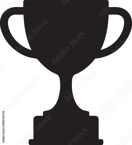Classic championship trophy silhouette celebrating victory and achievement in competitions and sports