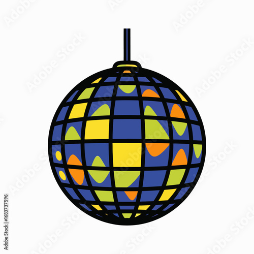 Sparkling Disco Ball Illuminating The Dance Floor With Vibrant Reflecting Lights