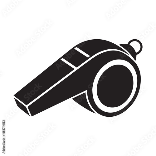  Sports Whistle Silhouette Vector Illustration