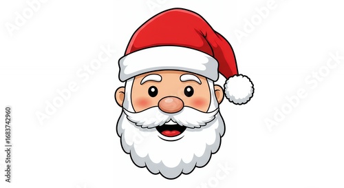 Cartoon santa claus head