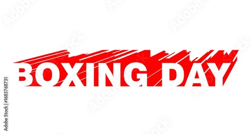 Boxing day icon, background illustration, label, concept. Happy boxing day sale. Promotional graphic with the text 'Boxing Day, Sale'. Sales event concept