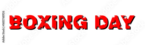 Boxing day icon, background illustration, label, concept. Happy boxing day sale. Promotional graphic with the text 'Boxing Day, Sale'. Sales event concept