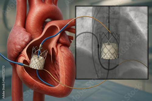 Transcatheter Aortic Valve Implantation (TAVI) - Illustration