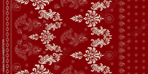 Vector Hand drawn colourful geometric flowers Motifs African boho paisley, seamless patterns with floral for fabric Ethnic Indian Pattern, textiles, clothing, wrapping paper, backdrop, banner.
