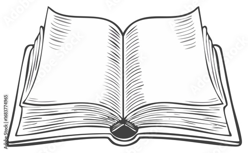 Open Sketchbook with Blank Pages for Creative Writing and Artistic Expression
