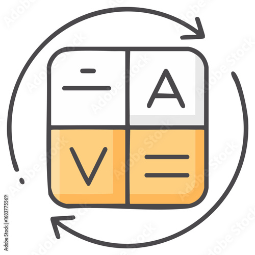Captcha security test icon for human verification and website authentication