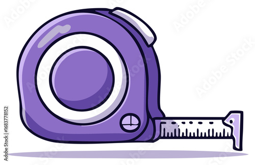 Charming Purple Cartoon-Style Measuring Tape