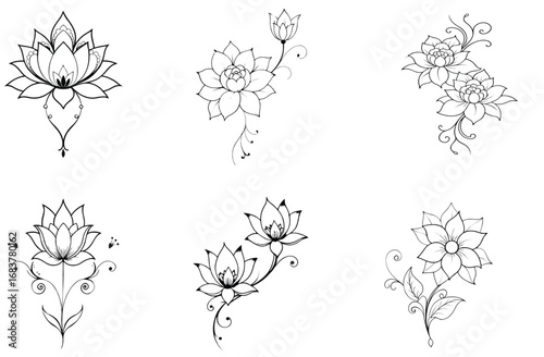 flowers set vector 