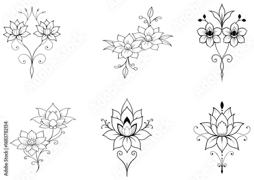 flowers set vector 