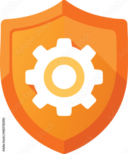 Shield with gear icon