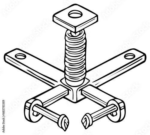 Mechanical component with spring and adjustable clamp mechanism for mechanical engineering