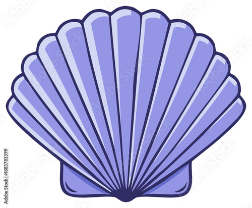 Cartoon Illustration of a Light Purple Shell