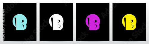 Spotlight On Letter Casting a Shadow Initial Logo Design B