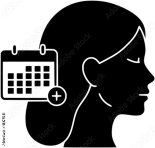 Missed period concept illustration. Woman monthly period.
