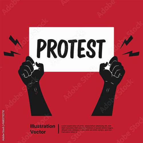 Empowered Hands Holding Protest Sign A Symbol of Resistance and Social Change
