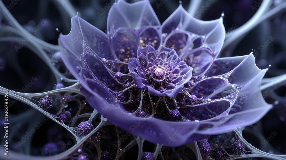 Fototapeta premium Abstract fractal patterns and shapes. Flower
