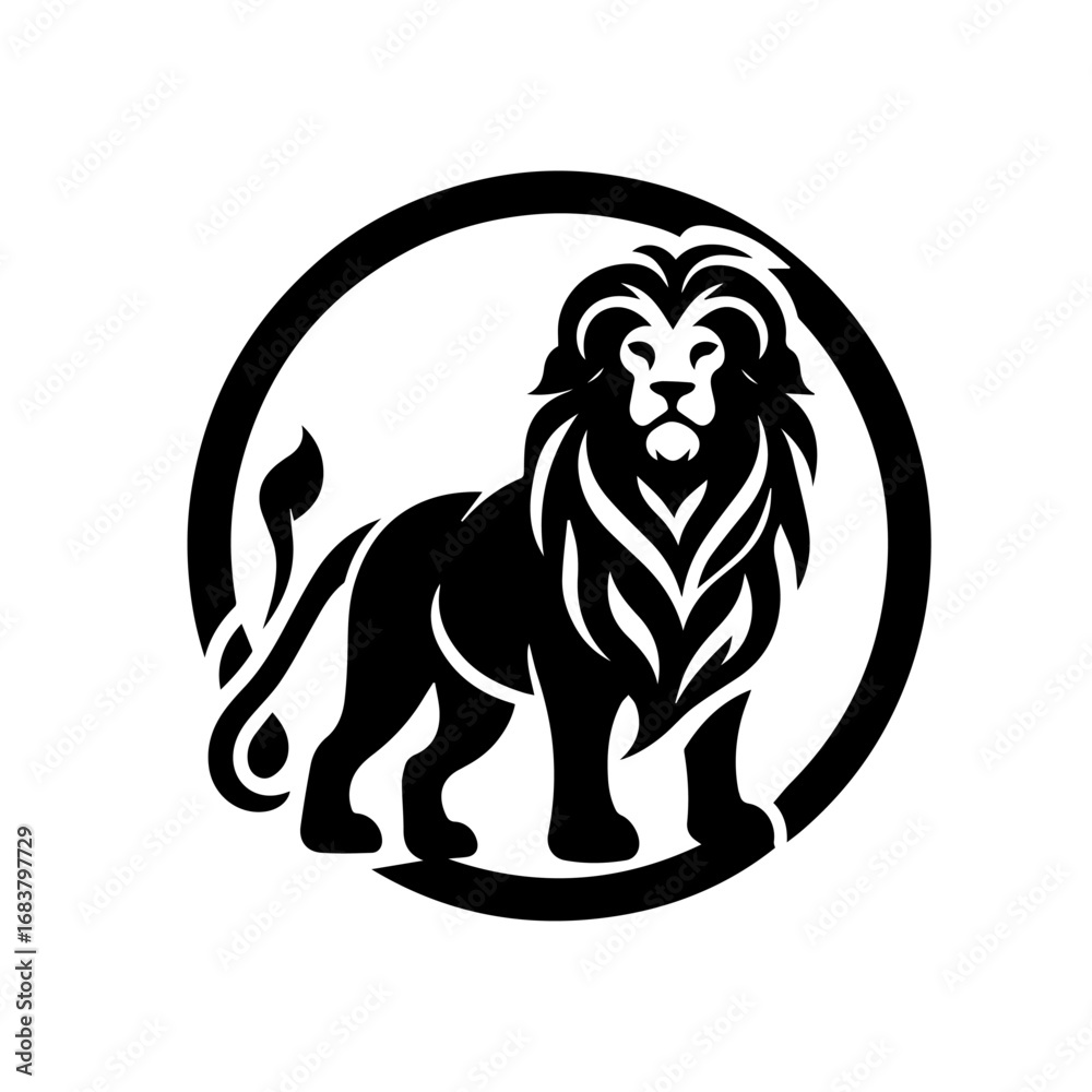 Fototapeta premium black lion vector illustration