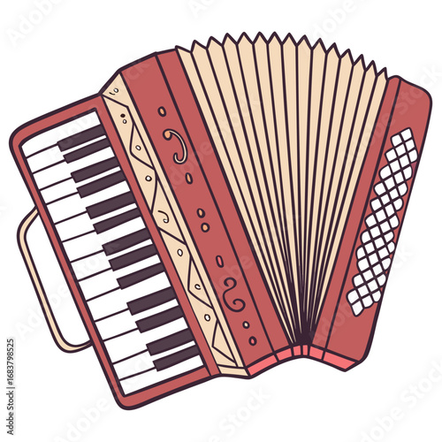 accordion isolated on white background