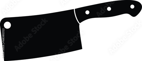 Professional meat cleaver kitchen knife sharp stainless steel handle bbq butcher vector