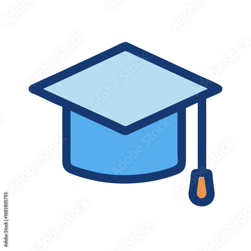 Graduation cap icon symbolizing academic achievement and education