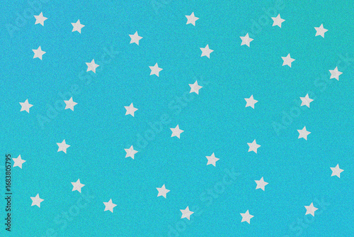 Sparkling teal background with scattered white stars