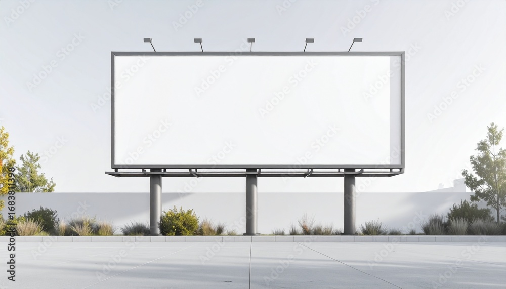 Obraz premium Blank billboard outdoors against bright sky advertising space marketing opportunity