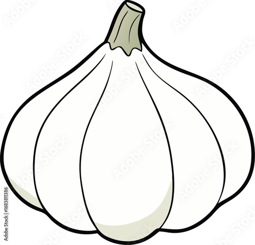 Peel garlic clove vector illustration scalable graphic icon eps format transparent background