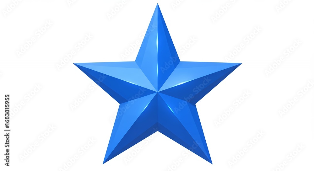 Fototapeta premium Blue star symbol image