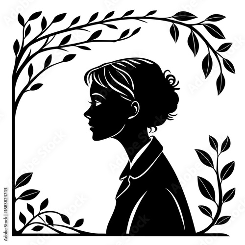 silhouette of a girl