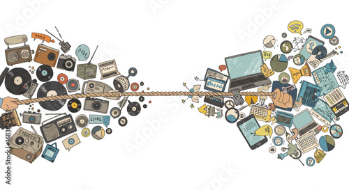 Digital versus analog tug of war: a creative battle of technology and retro m…