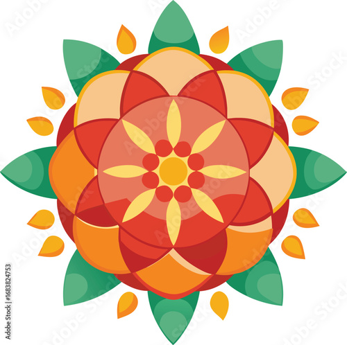 Turtle Shell Decorated With Flower Petals