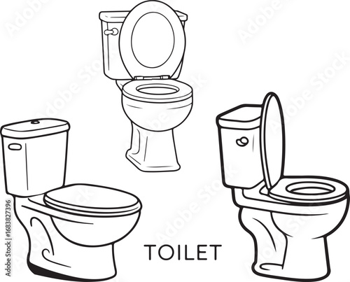 Hing Commode Toilet vector image