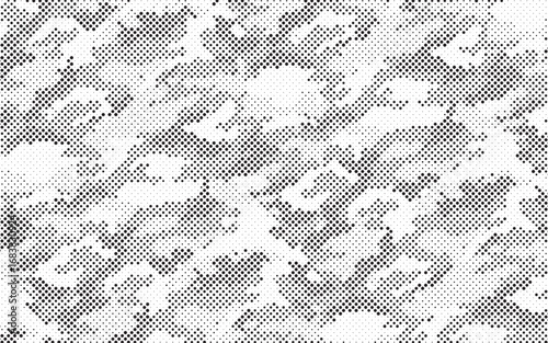 Abstract halftone background. Military camouflage effect dot seamless pattern texture. Dotted background as design element.