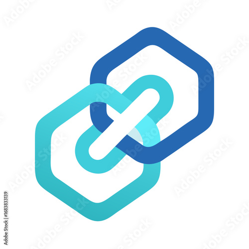 Interlocking Hexagon Chains Connecting Links Symbolizing Connectivity, Strength, and Unity