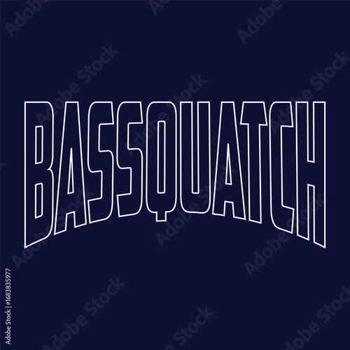 Bassquatch - Bigfoot fishing vector design, t shirt design