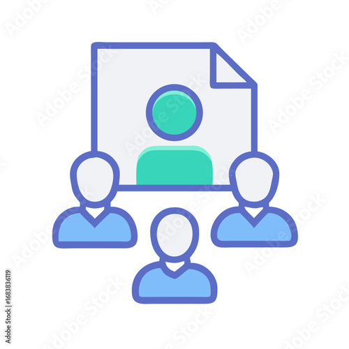 Organization chart showing leadership and team management structure